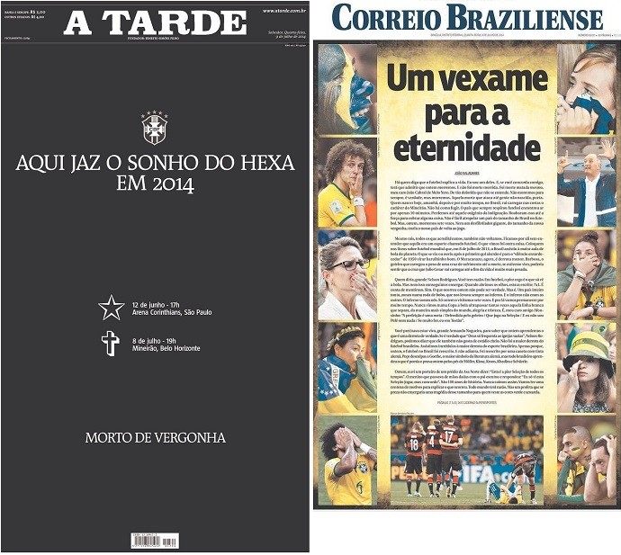 Capas de jornais 7 x 1