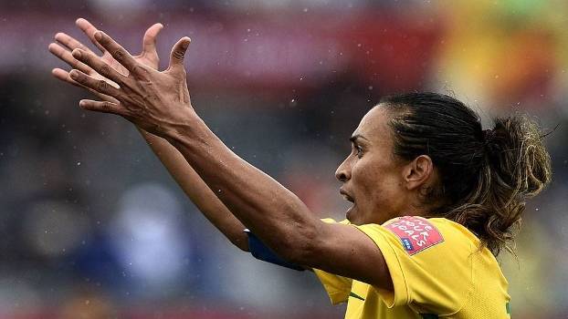 Marta em jogo contra a Austrália