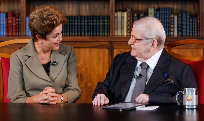 Presidenta Dilma Rousseff durante entrevista ao Jô Soares (Foto: Roberto Stuckert Filho/PR)