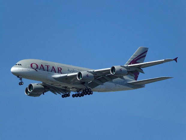 Avião da Qatar Airways, eleita a melhor companhia aérea de 2015 pelo ranking Skytrax (Foto: Creative Commons/sezaun)