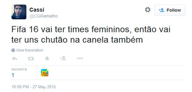 'Fifa 16' com times femininos é alvo de críticas na internet (Foto: Reprodução/Twitter)