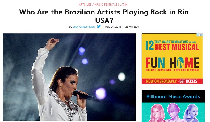 ivete billboard Billboard faz matéria sobre Ivete Sangalo e a define como “a cantora mais popular do Brasil”