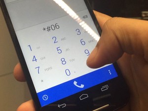 Imei de celulares pode ser obtido ao se digitar '*#06#' no aparelho. (Foto: Reprodução/G1)