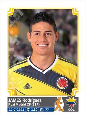 Álbum da Copa América - Jamez Rodriguez Colombia