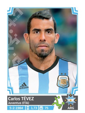 Álbum da Copa América - Tevez Argentina