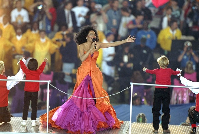 Diana Ross superbowl 1996 (Foto: Al Bello / Getty Images)